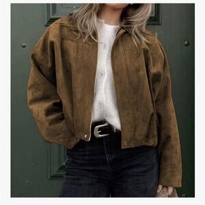 Amazon Brown Women's Bomber Jacket